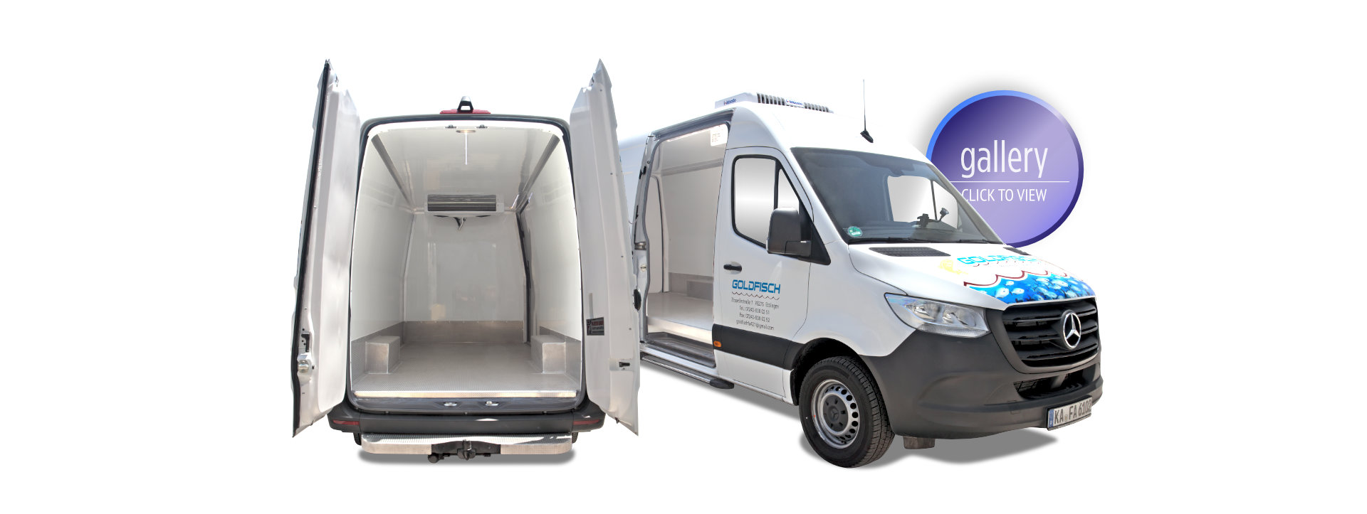 back and side loader refrigerated panel van cabin 